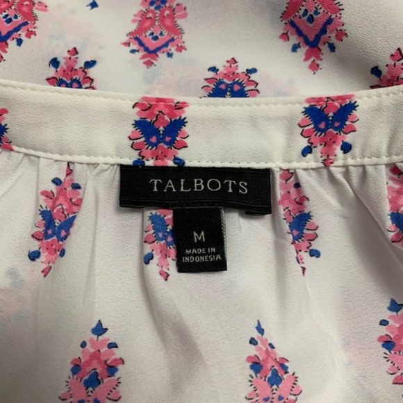Talbots Short Sleeve Blouse Size Medium - Picture 11 of 11
